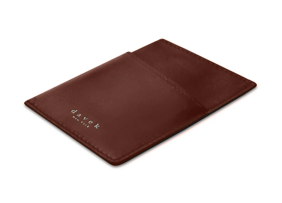 DAVEK CARDSLEEVE with pull tab for easy card access - BROWN - Image 4