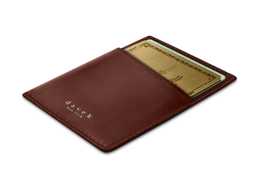 DAVEK CARDSLEEVE with pull tab for easy card access - BROWN - Image 5