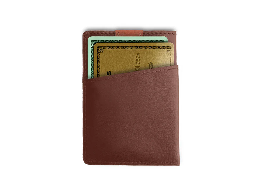 DAVEK CARDSLEEVE with pull tab for easy card access - BROWN - Image 6