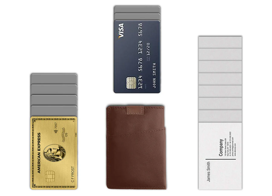 DAVEK CARDSLEEVE with pull tab for easy card access - BROWN - Image 7