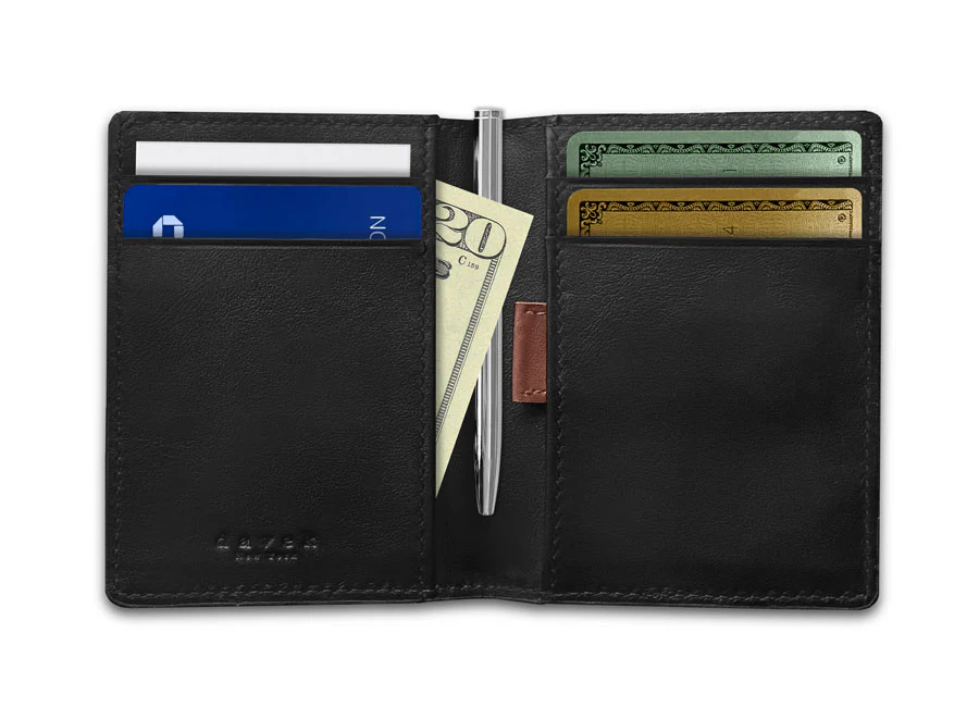 DAVEK SLIM FOLD with mini pen & pull tab - BLACK - Image 3