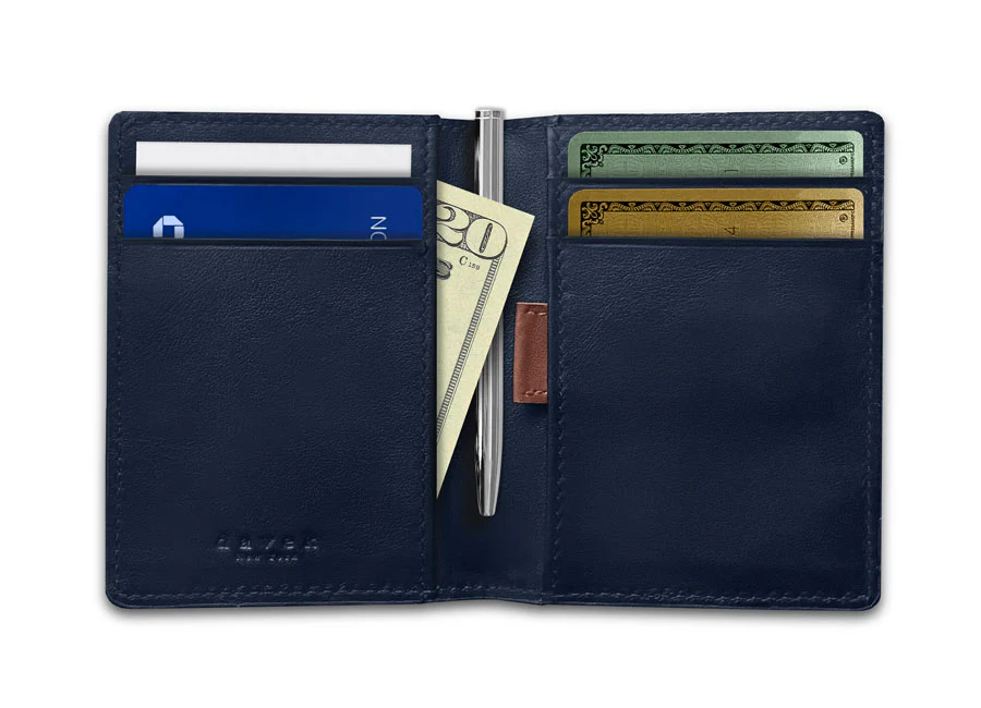 DAVEK SLIM FOLD with mini pen & pull tab - NAVY - Image 3