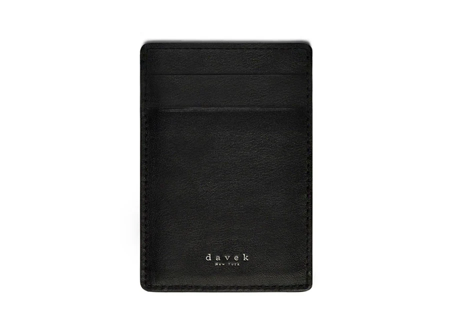 DAVEK SLIM WALLET with mini pen - BLACK - Image 4