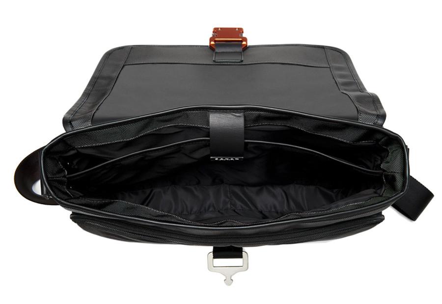 The Davek Messenger Bag - Black Nylon - Image 4
