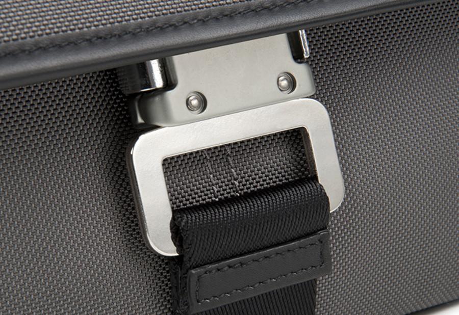 The Davek Messenger Bag - Grey Nylon - Image 3